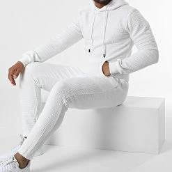 Top 10 ⌛ Ensemble Sweat Capuche Oversize Et Pantalon Jogging AB815 Blanc de John H 🌟