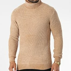 Meilleure vente 🧨 Pull Col Roulé ZW015 Beige de John H ⭐