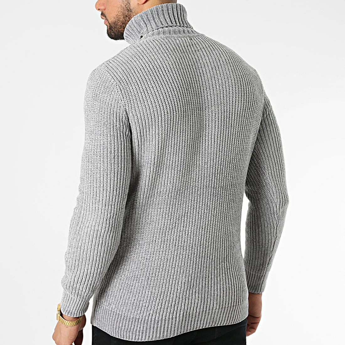 Grosses soldes 👏 Pull Col Roulé ZW015 Gris de John H 😀 6 Grosses soldes 👏 Pull Col Roulé ZW015 Gris de John H 😀 – Image 4