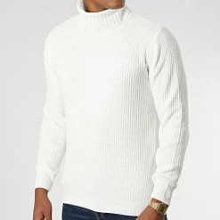 Acheter 😍 Pull Col Roulé ZW015 Blanc de John H 🥰 -John H Soldes john h 340929 ZW015 WHITE 20221004T161646 03