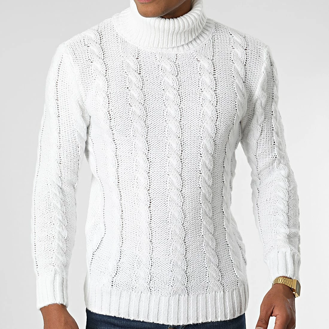 Acheter 🥰 Pull Col Roulé ZW019 Blanc de John H 🔥 3 Acheter 🥰 Pull Col Roulé ZW019 Blanc de John H 🔥