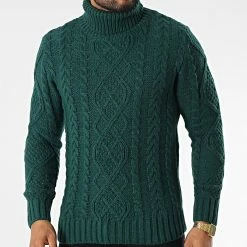 Remise 👍 Pull Col roulé ZW029 Vert de John H 😀 -John H Soldes john h 340937 ZW029 GREEN 20221004T151118 03