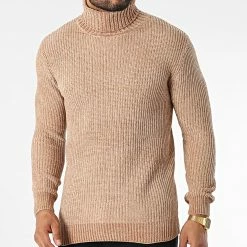 De gros 😀 Pull Col Roulé ZW015 Camel de John H 👏