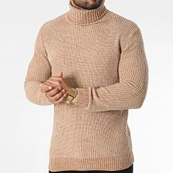 De gros 😀 Pull Col Roulé ZW015 Camel de John H 👏 -John H Soldes john h 340943 ZW015 APRICOT 20221004T151102 03