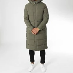 De gros 🥰 Doudoune Capuche Longue M2201 Vert Kaki de John H 🌟 -John H Soldes john h 342731 M2201 GREEN 20221013T152309 03