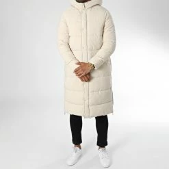 Acheter 💯 Doudoune Capuche Longue M2201 Beige de John H 👏 -John H Soldes john h 342738 M2201 CREAM 20221013T152251 03