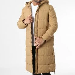 Sortie 🤩 Doudoune Capuche Longue M2201 Camel de John H 👍