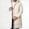 Meilleure vente 👍 Doudoune Capuche Longue M2202 Beige Clair de John H 💯