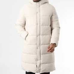 Meilleure vente 👍 Doudoune Capuche Longue M2202 Beige Clair de John H 💯 -John H Soldes john h 342742 M2202 CREAM 20221013T155018 03