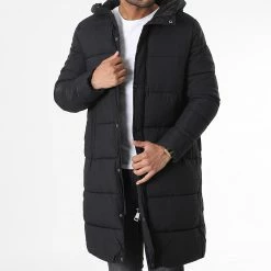 Top 10 ✔️ Doudoune Capuche Longue M2202 Noir de John H ✔️