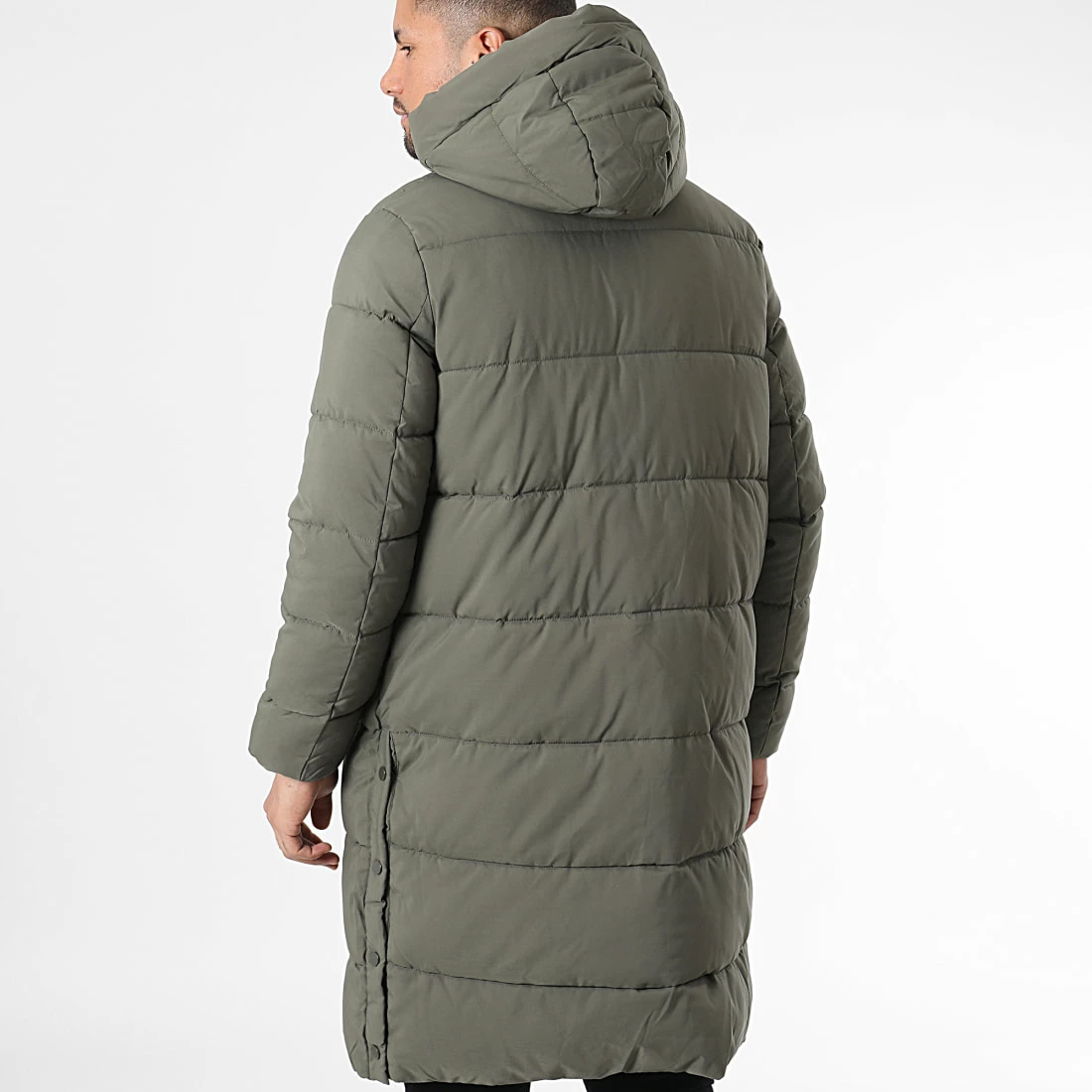 Vente flash 😀 Doudoune Capuche Longue M2202 Vert Kaki de John H ❤️ 6 Vente flash 😀 Doudoune Capuche Longue M2202 Vert Kaki de John H ❤️ – Image 4