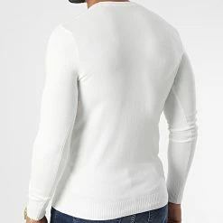 Bon marché ⌛ Pull ZW050 Blanc de John H ⭐ -John H Soldes john h 345560 ZW050 WHITE 20221028T160138 04