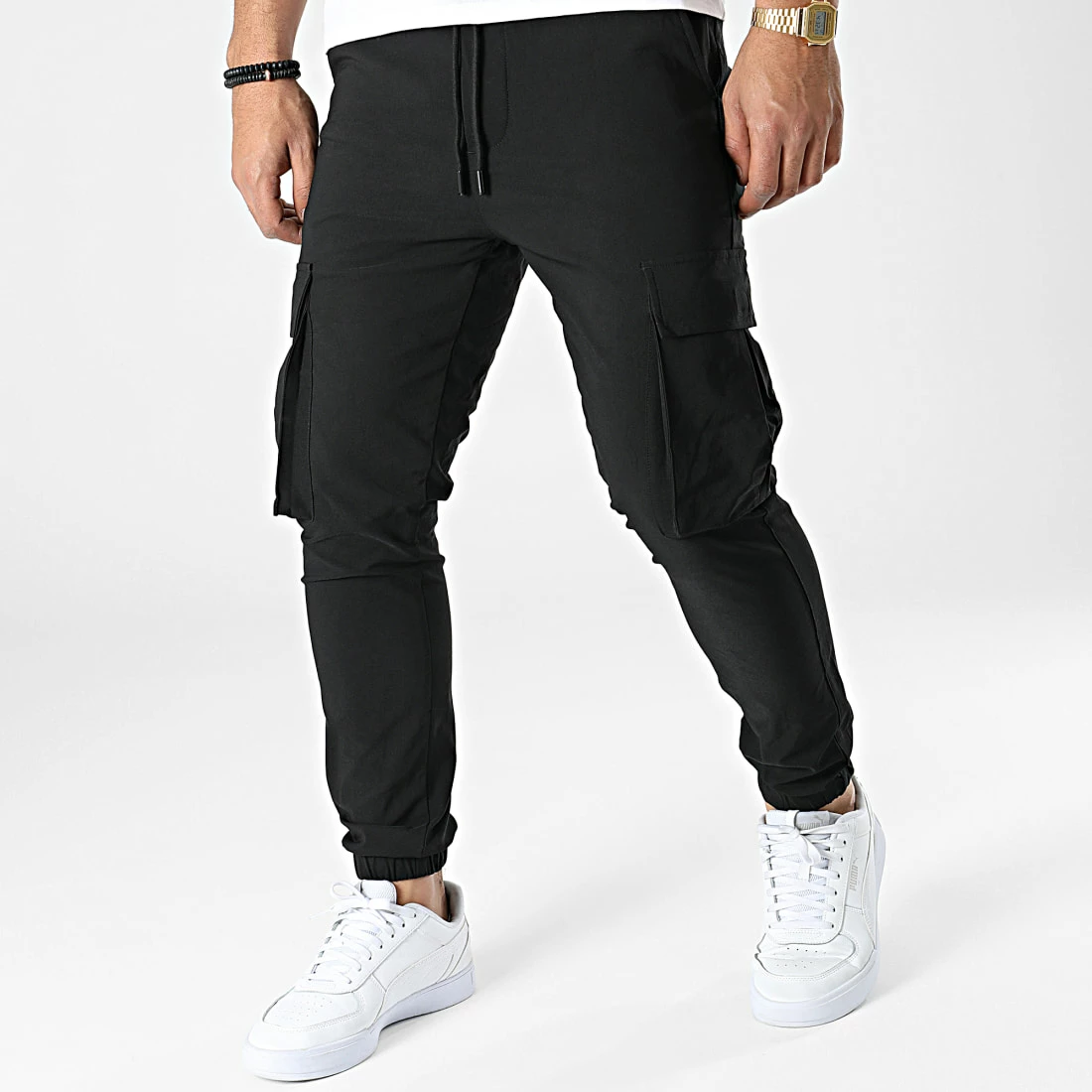 Budget 😍 Pantalon Jogging XQ338 Noir de John H 💯 2 Budget 😍 Pantalon Jogging XQ338 Noir de John H 💯