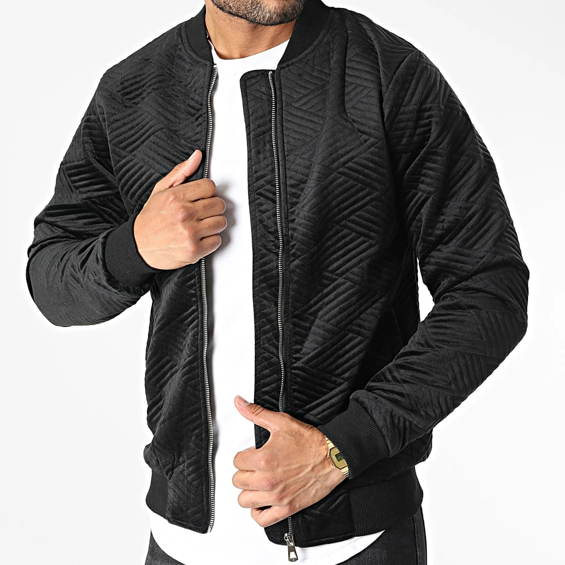 Tout neuf 👍 Veste Zippée 7103 Noir de John H 🧨 3 Tout neuf 👍 Veste Zippée 7103 Noir de John H 🧨