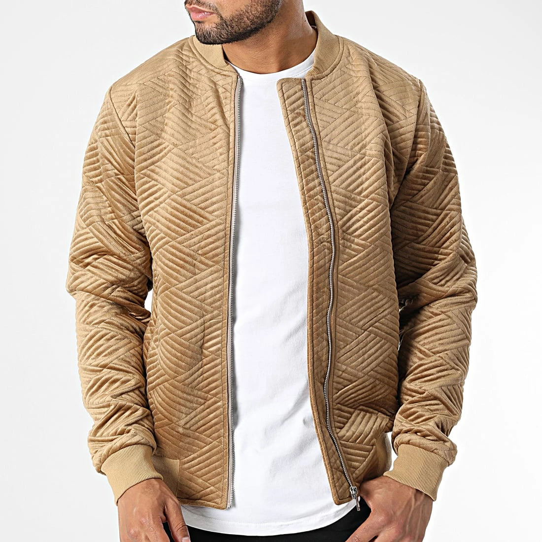 Sortie 🤩 Veste Zippée 7103 Camel de John H ✨ 5 Sortie 🤩 Veste Zippée 7103 Camel de John H ✨ – Image 3