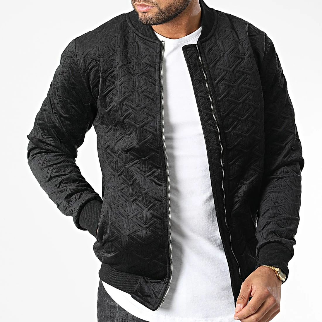 Promo 🌟 Veste Zippée 7102 Noir de John H 🌟 5 Promo 🌟 Veste Zippée 7102 Noir de John H 🌟 – Image 3