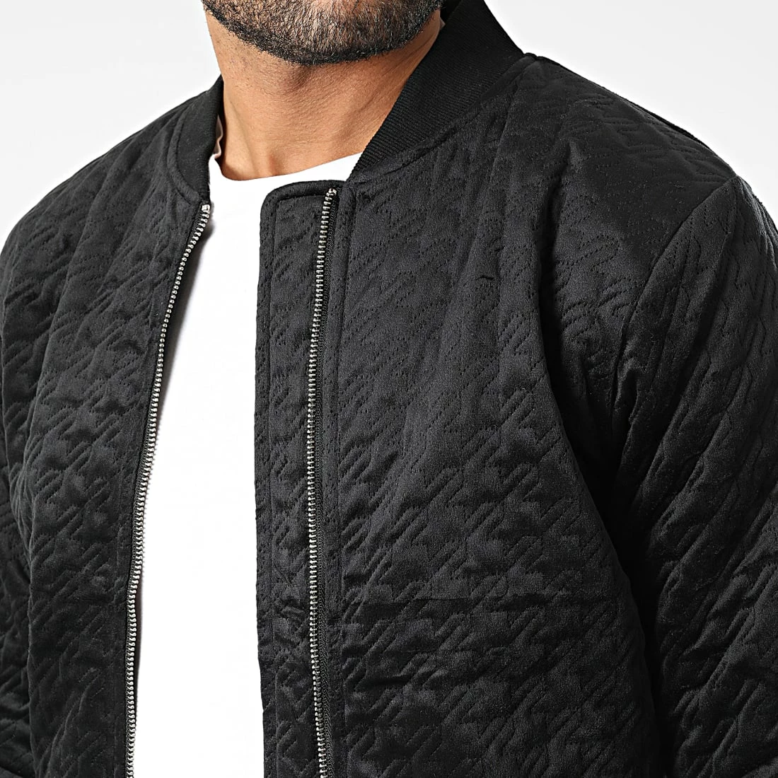 Nouveau ✔️ Veste Zippée 7105 Noir de John H 🎁 4 Nouveau ✔️ Veste Zippée 7105 Noir de John H 🎁 – Image 2