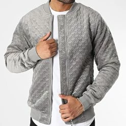 Acheter ✨ Veste Zippée 7105 Gris de John H 😀