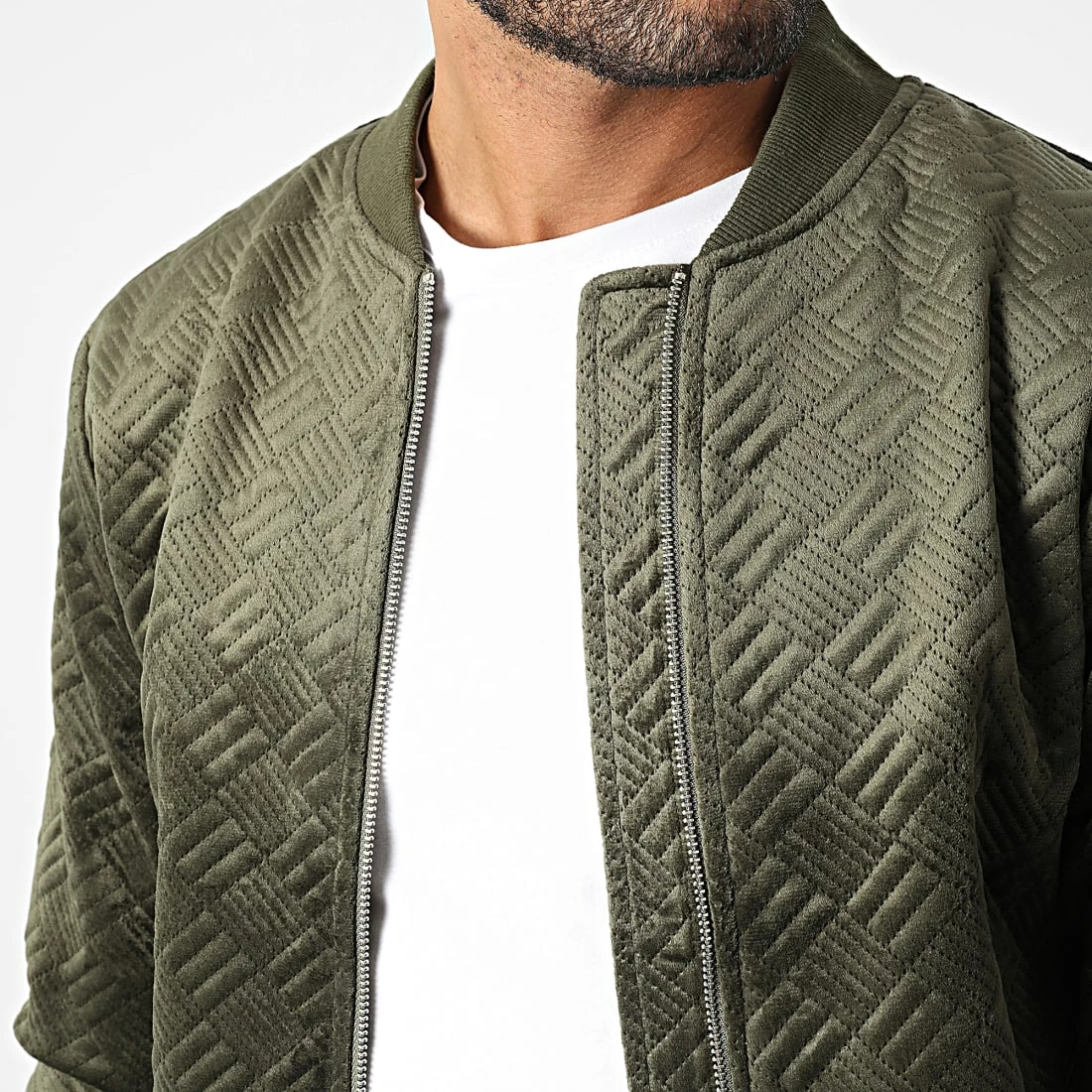 Offres 😀 Veste Zippée 7101 Vert Kaki de John H 😀 4 Offres 😀 Veste Zippée 7101 Vert Kaki de John H 😀 – Image 2