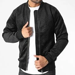 Remise 😍 Veste Zippée 7101 Noir de John H ⌛