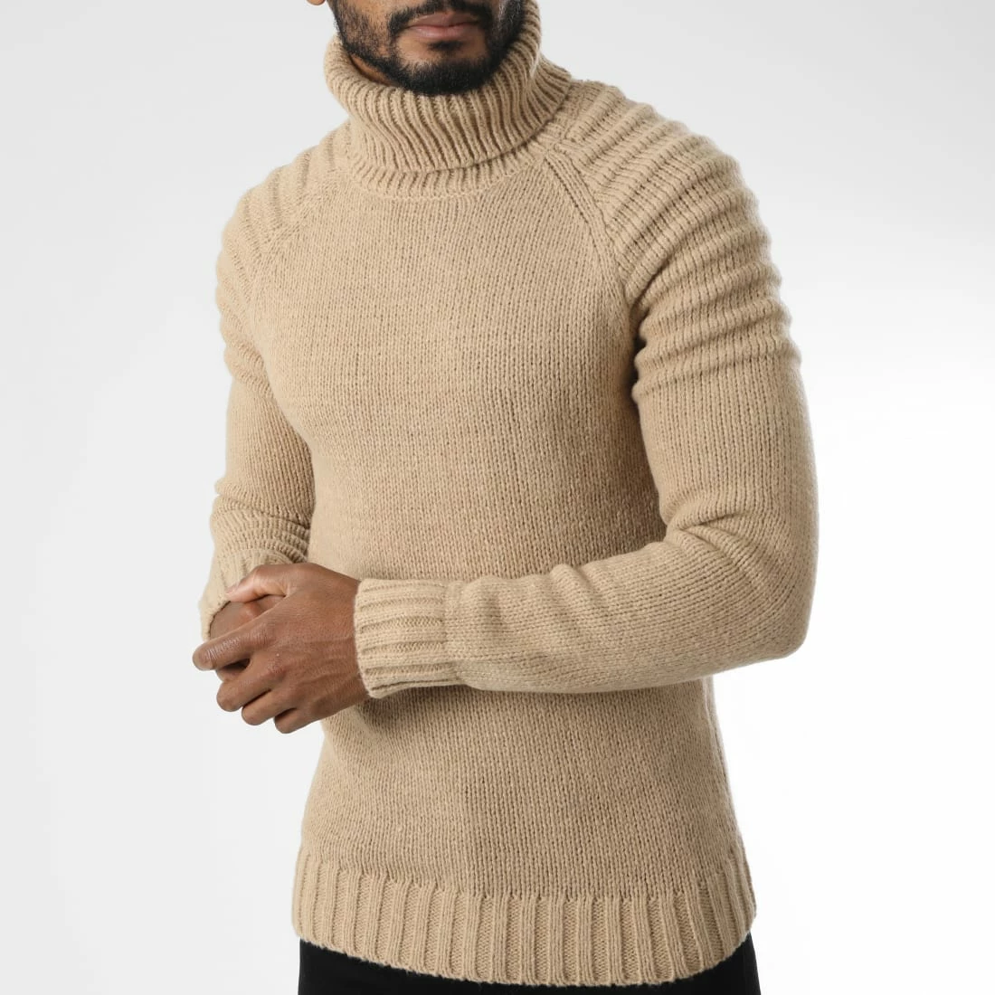 Tout neuf ⭐ Pull Col roulé ZW027 Camel de John H ⌛ 5 Tout neuf ⭐ Pull Col roulé ZW027 Camel de John H ⌛ – Image 3