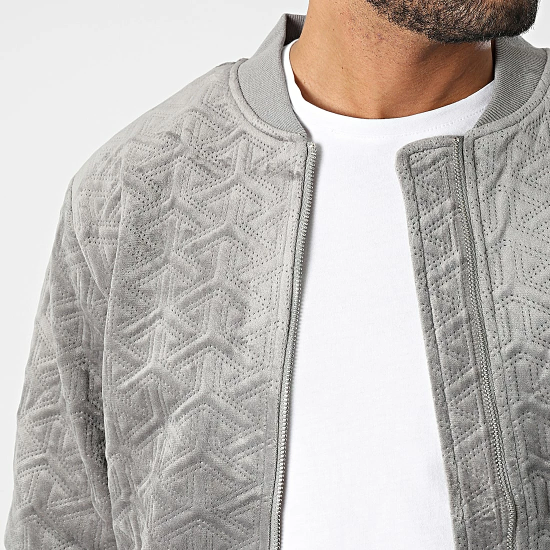 Budget 🥰 Veste Zippée 7102 Gris de John H 🔔 4 Budget 🥰 Veste Zippée 7102 Gris de John H 🔔 – Image 2