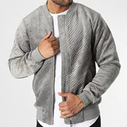Promo ⌛ Veste Zippée 7101 Gris de John H ✨