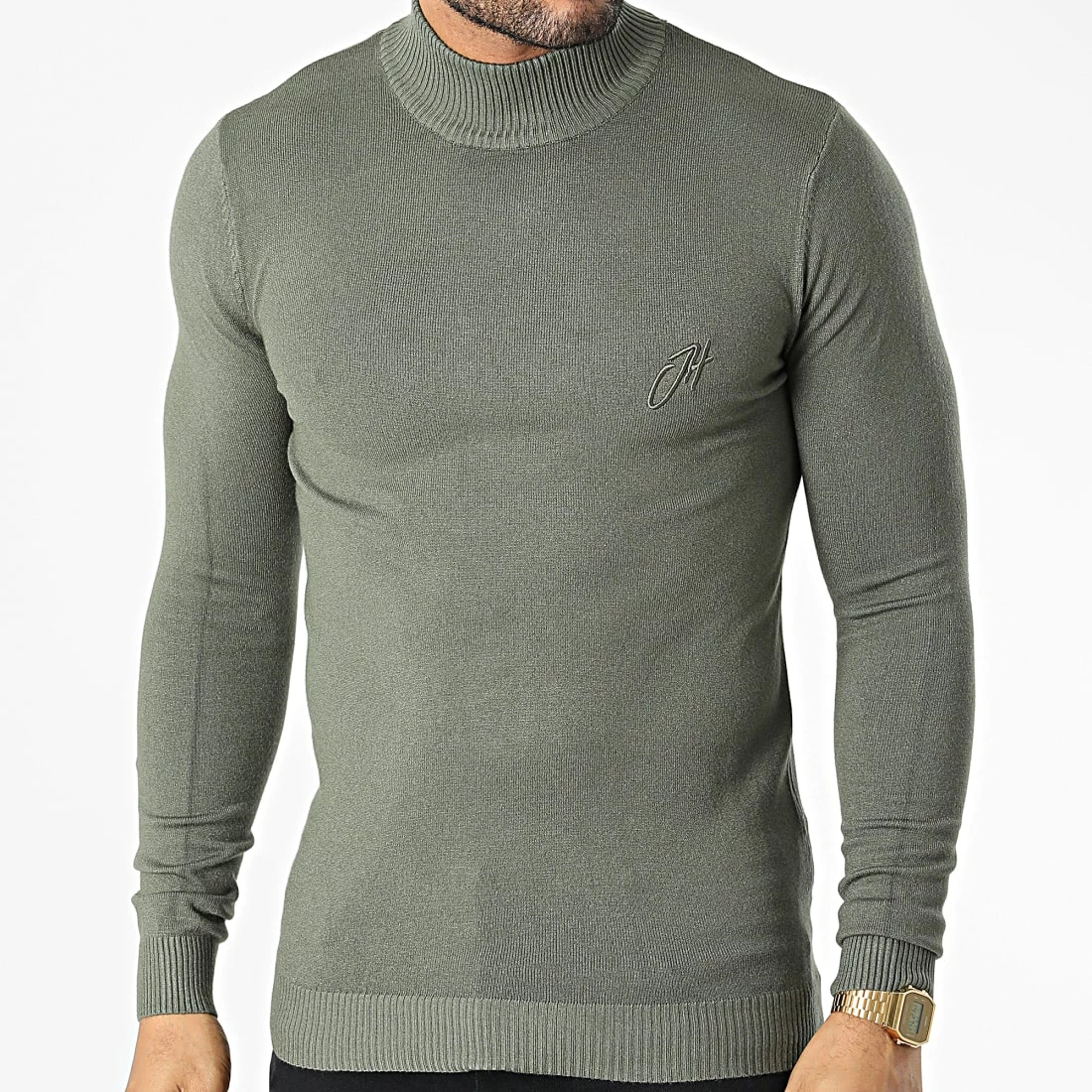 Tout neuf 🎁 Pull ZW037 Vert Kaki de John H ❤️ 5 Tout neuf 🎁 Pull ZW037 Vert Kaki de John H ❤️ – Image 3