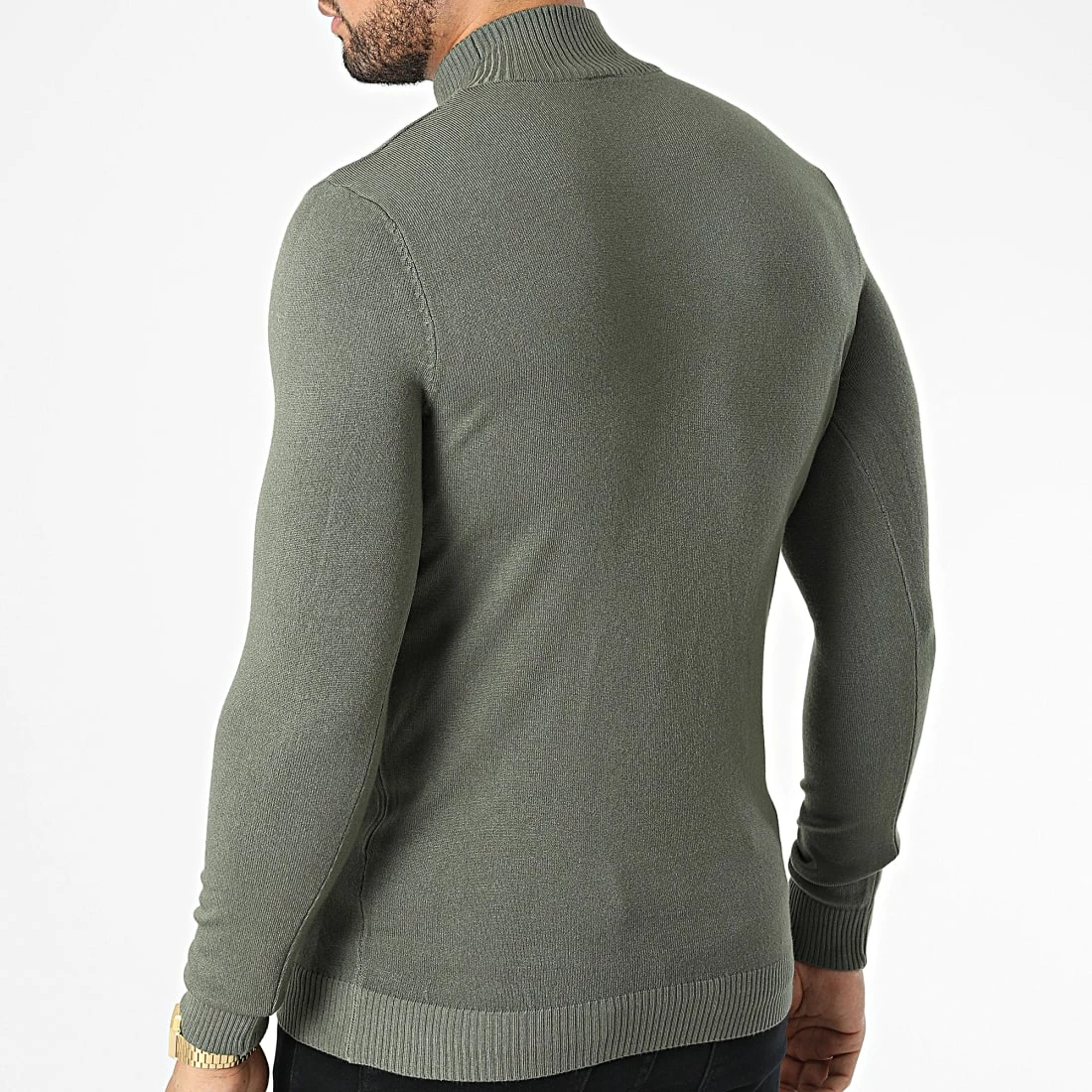 Tout neuf 🎁 Pull ZW037 Vert Kaki de John H ❤️ 6 Tout neuf 🎁 Pull ZW037 Vert Kaki de John H ❤️ – Image 4