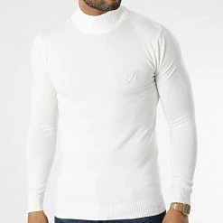 Tout neuf ❤️ Pull ZW037 Blanc de John H ⭐