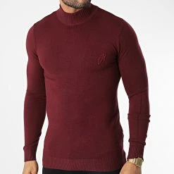 Tout neuf 🛒 Pull ZW037 Bordeaux de John H 😀