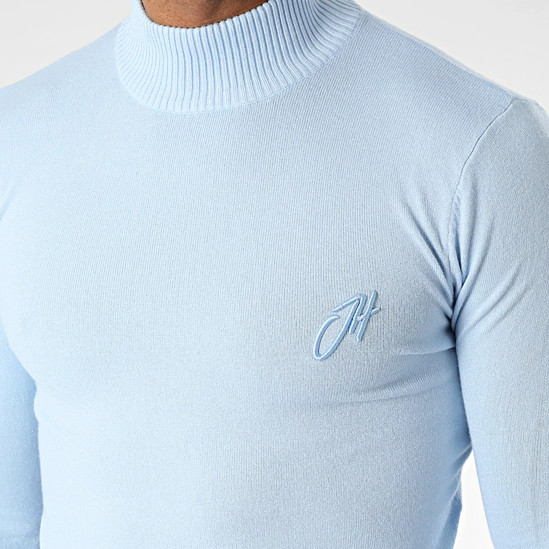 Acheter ❤️ Pull ZW037 Bleu Ciel de John H 💯 4 Acheter ❤️ Pull ZW037 Bleu Ciel de John H 💯 – Image 2