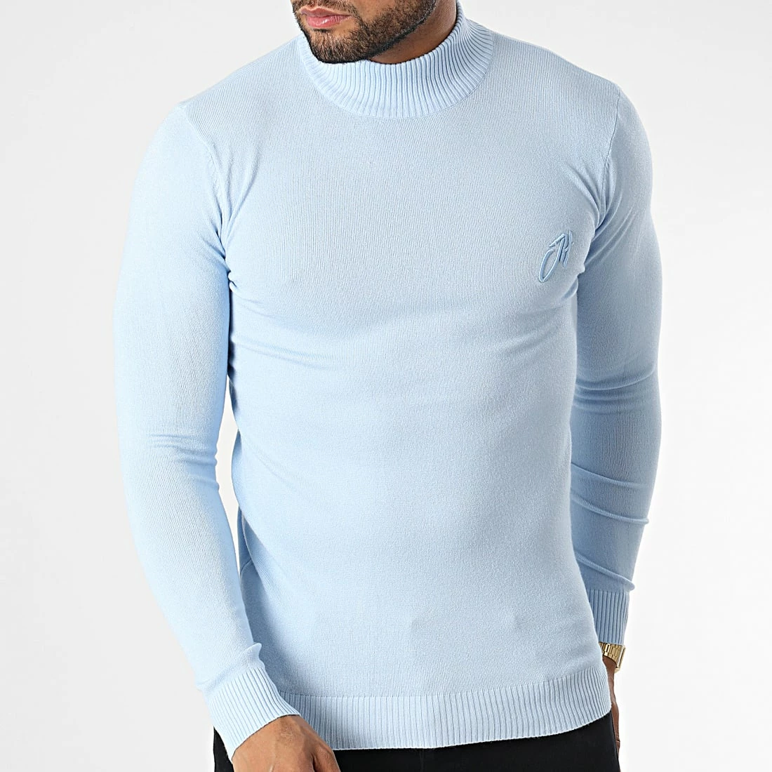 Acheter ❤️ Pull ZW037 Bleu Ciel de John H 💯 5 Acheter ❤️ Pull ZW037 Bleu Ciel de John H 💯 – Image 3