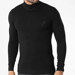 Budget ✨ Pull ZW037 Noir de John H 🎉