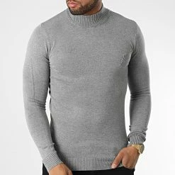 Sortie 👍 Pull ZW037 Gris Chiné de John H 🔔 -John H Soldes john h 345641 ZW037 GREY 20221028T162452 03