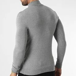 Sortie 👍 Pull ZW037 Gris Chiné de John H 🔔 -John H Soldes john h 345641 ZW037 GREY 20221028T162455 04
