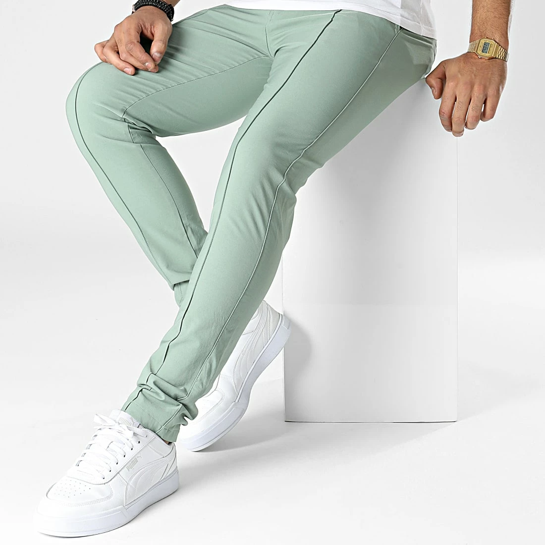 Top 10 🔥 Pantalon Jogging XQ35 Vert de John H 🥰 5 Top 10 🔥 Pantalon Jogging XQ35 Vert de John H 🥰 – Image 3