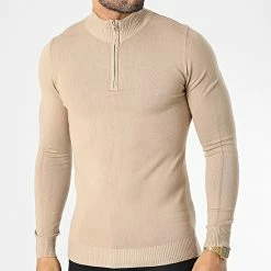 Budget ❤️ Pull Col Zippé ZW026 Camel Clair de John H ✨ -John H Soldes john h 346072 ZW026 CAMEL 20221031T135544 03