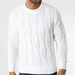 Le moins cher 🎉 Pull ZW017 Beige Clair de John H 😍 -John H Soldes john h 346076 ZW017 WHITE 20221031T124155 03