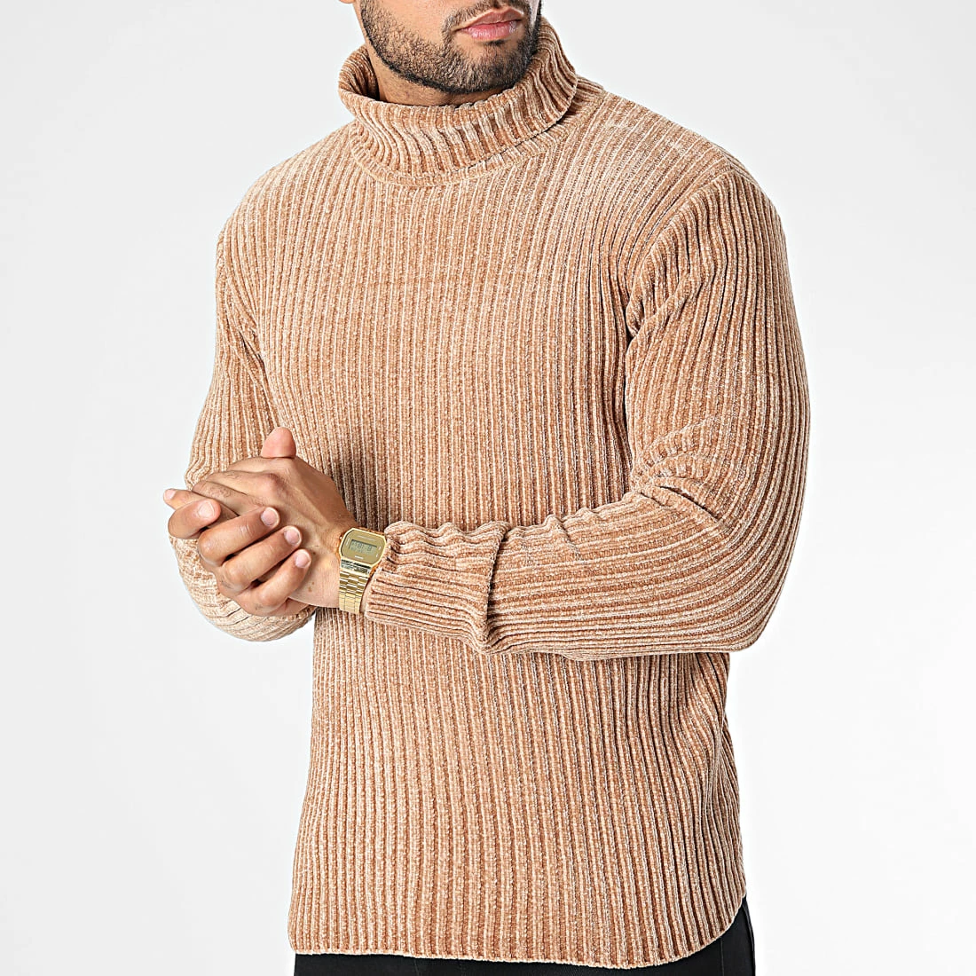 Grosses soldes 😀 Pull Col Roulé ZW025 Camel de John H 🎉 5 Grosses soldes 😀 Pull Col Roulé ZW025 Camel de John H 🎉 – Image 3