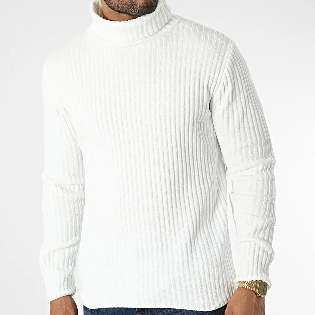 Grosses soldes 🌟 Pull Col Roulé ZW025 Blanc de John H 🛒 5 Grosses soldes 🌟 Pull Col Roulé ZW025 Blanc de John H 🛒 – Image 3