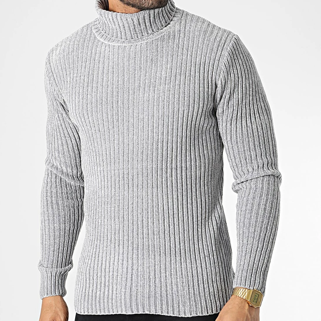 Budget ✔️ Pull Col Roulé ZW025 Gris de John H ✨ 3 Budget ✔️ Pull Col Roulé ZW025 Gris de John H ✨