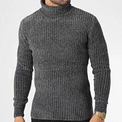 Offres 😍 Pull Col Roulé ZW025 Gris Anthracite de John H ❤️ -John H Soldes john h 346083 ZW025 DKGREY 20221031T135642 03