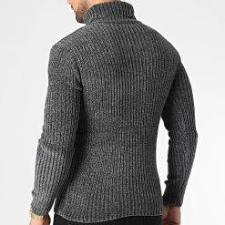 Offres 😍 Pull Col Roulé ZW025 Gris Anthracite de John H ❤️ -John H Soldes john h 346083 ZW025 DKGREY 20221031T135643 04
