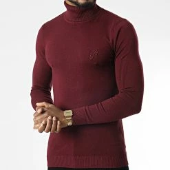 Top 10 🤩 Pull Col Roulé SW051 Bordeaux de John H 😀 -John H Soldes john h 346096 ZW051 WINE RED 20221031T144345 03