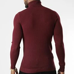 Top 10 🤩 Pull Col Roulé SW051 Bordeaux de John H 😀 -John H Soldes john h 346096 ZW051 WINE RED 20221031T144346 04