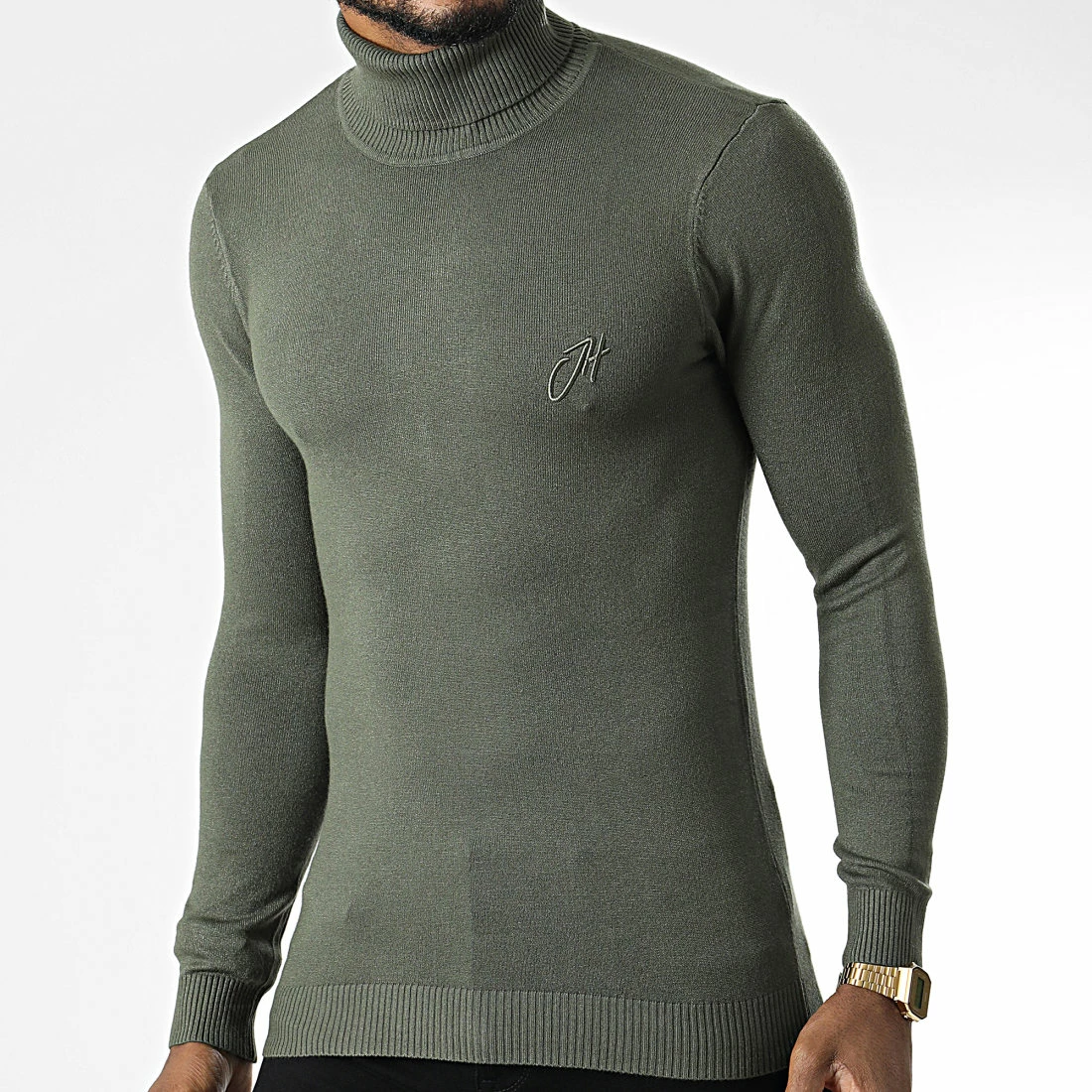 Top 10 🌟 Pull Col Roulé SW051 Vert Kaki de John H 😀 3 Top 10 🌟 Pull Col Roulé SW051 Vert Kaki de John H 😀