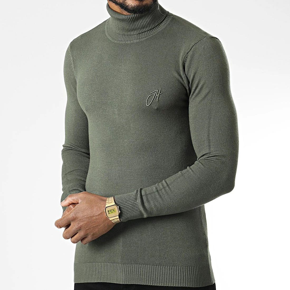 Top 10 🌟 Pull Col Roulé SW051 Vert Kaki de John H 😀 5 Top 10 🌟 Pull Col Roulé SW051 Vert Kaki de John H 😀 – Image 3