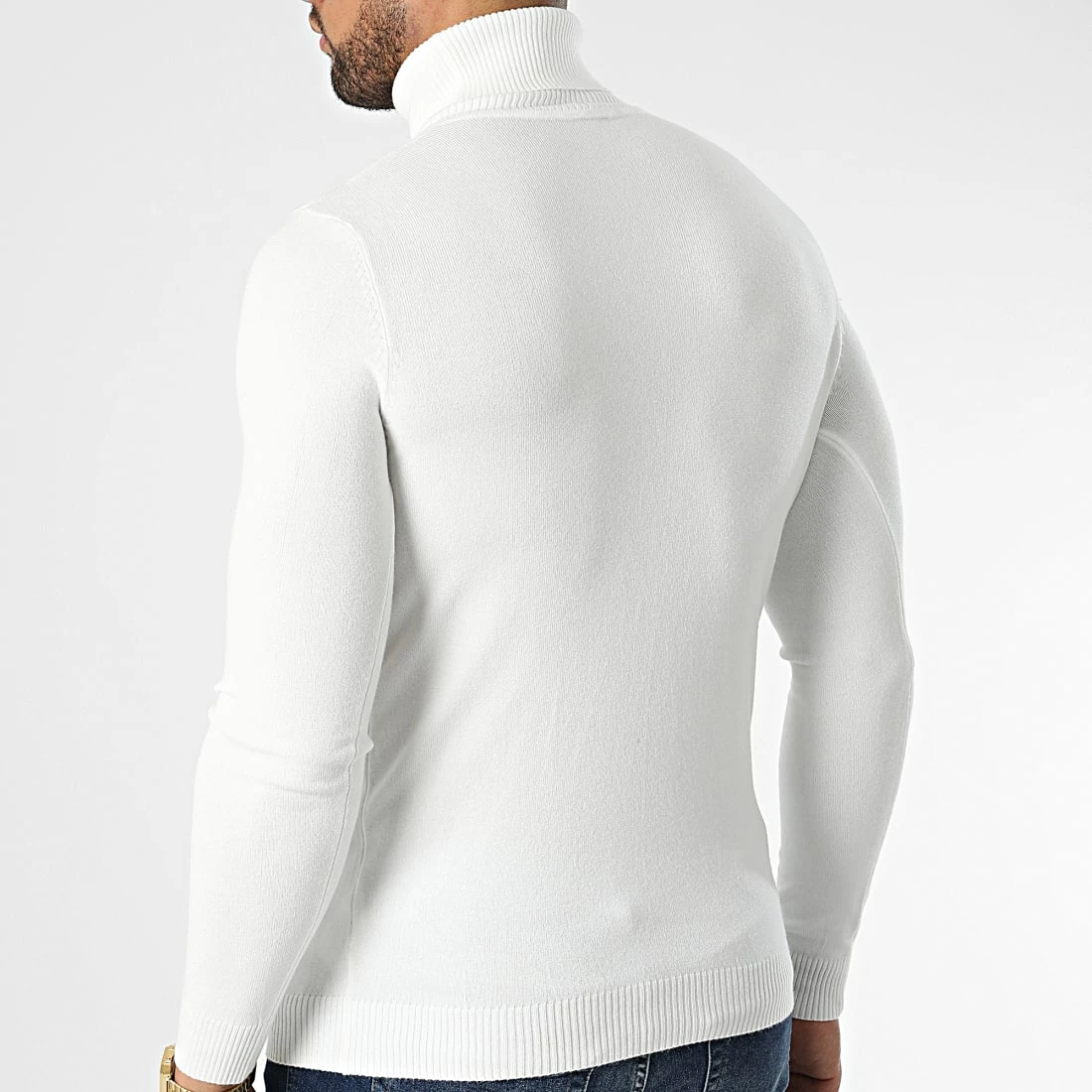 Promo 🌟 Pull Col Roulé SW051 Beige Clair de John H 🛒 6 Promo 🌟 Pull Col Roulé SW051 Beige Clair de John H 🛒 – Image 4