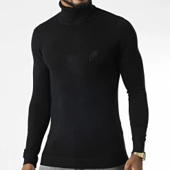 Top 10 ⌛ Pull Col Roulé SW051 Noir de John H ✔️